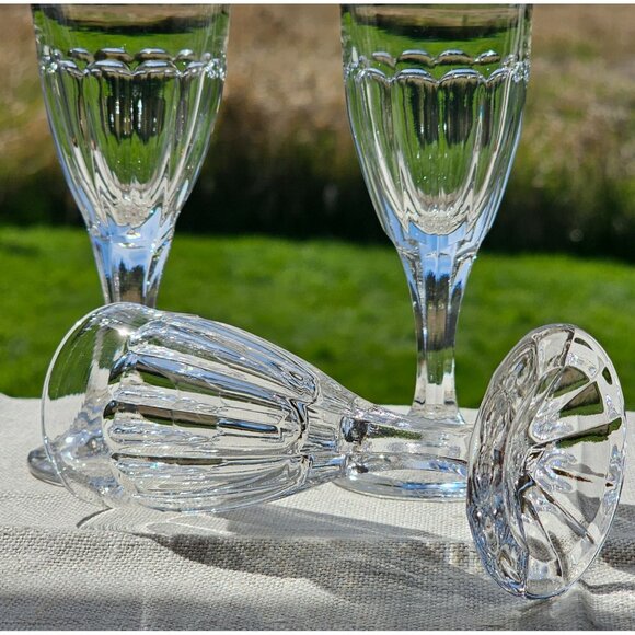 3 Heisey Colonial Panels Cordial Glasses 4.75" USA 1935 signed H fluted style - Picture 3 of 10